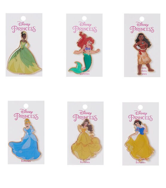 Blumenthal Lansing 1 1/2" Yellow Disney Princess Belle Shank Button, , hi-res, image 6