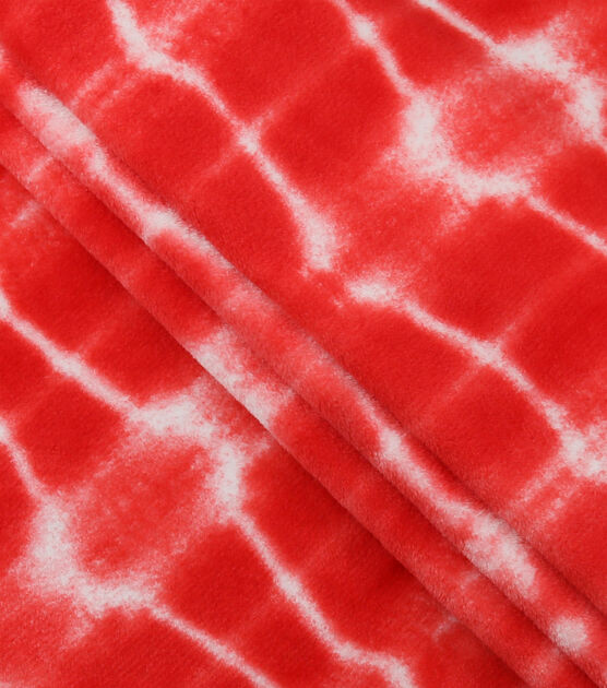 Sew Lush Red Tie Dye Fleece Fabric, , hi-res, image 2