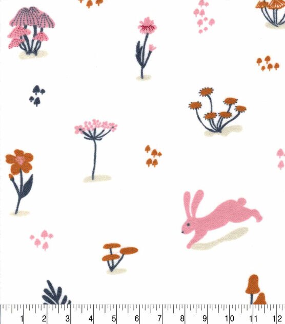 Cottagecore Cutie Animals Nursery Flannel Fabric, , hi-res, image 2