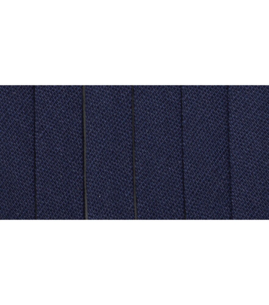 Wrights 1/4" x 4yd Double Fold Bias Tape, Navy, swatch