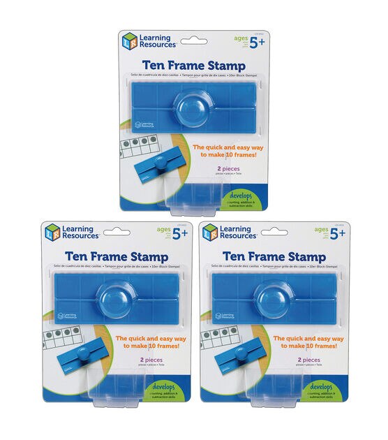 Learning Resources 6ct Ten Frame Stamps Set