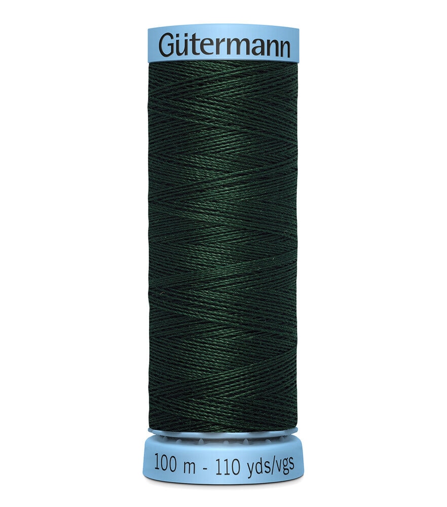 Gutermann Silk Thread, 472 Dark Green, swatch