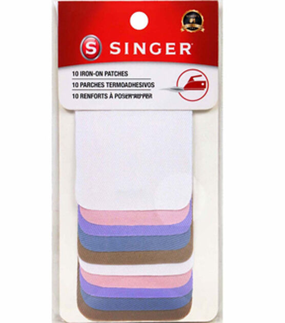 SINGER Iron-On 10-Pack 2 x 3 Twill Patches