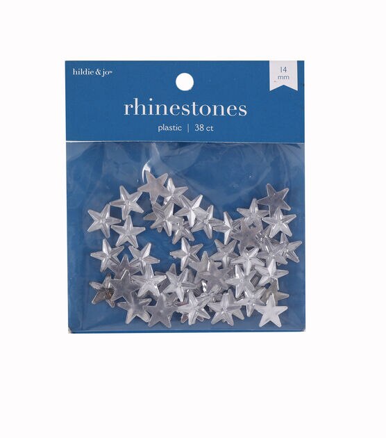 14mm Star Crystal Plastic Rhinestones 38pk by hildie & jo