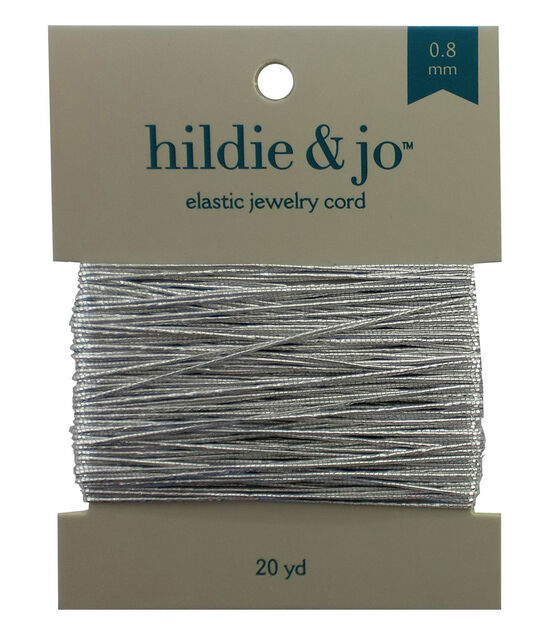 20yds Silver Metallic Elastic Cord by hildie & jo