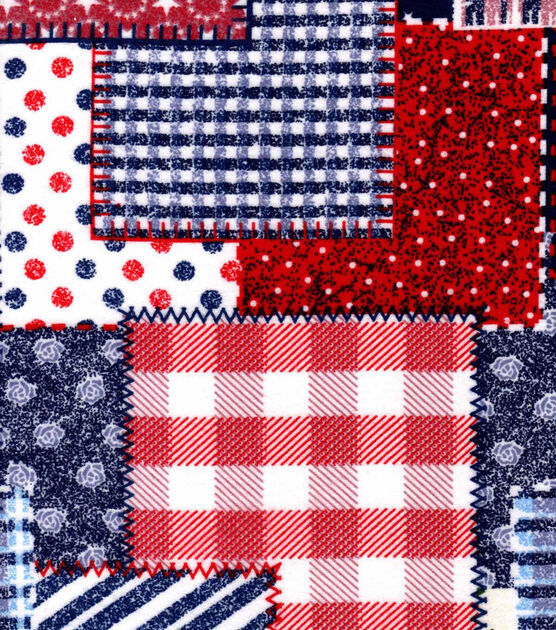 Americana Patch Super Snuggle Flannel Fabric
