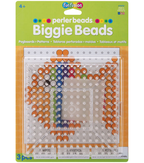 Perler 6 x 6 Clear Biggie Bead Pegboards 3pc