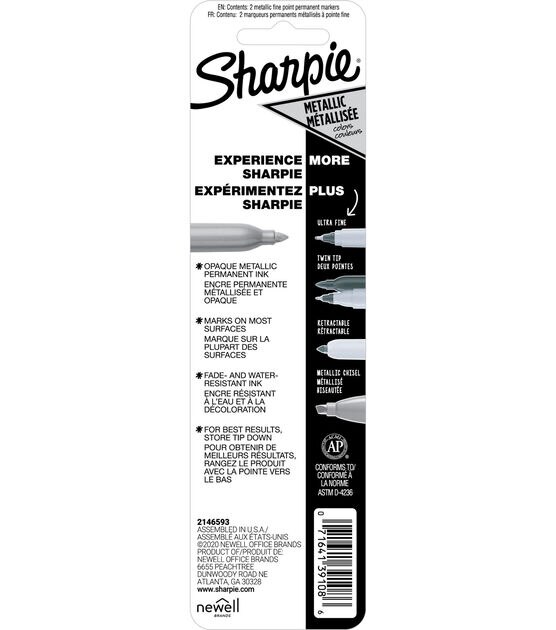 Sharpie Metallic Fine Point Permanent Markers 2 Pkg, , hi-res, image 2