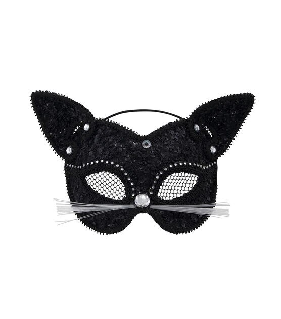 ASOS DESIGN cat mask in black