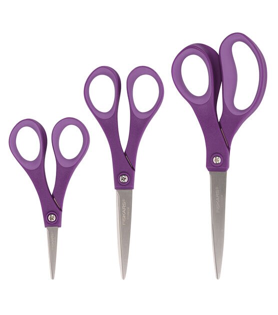 Fiskars Decorative 6 1/2 Stainless Steel Craft Scissors, Pointed Tip,  Assorted Colors, 6/Pack (SZ667)