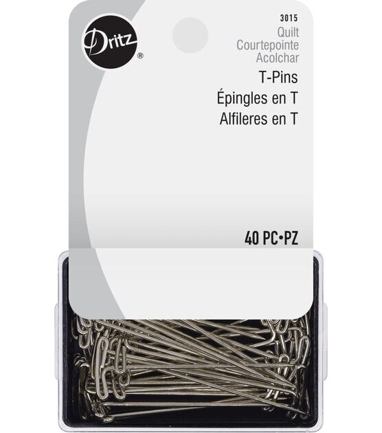 Dritz 1-3/4" Quilter's T-Pins, 40 pc