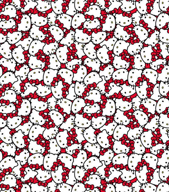 Hello Kitty Packed Cotton Fabric