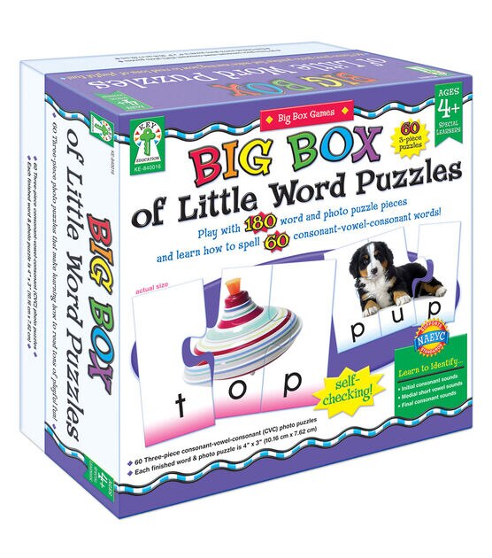 Key Education 60pc Big Box of Little Word Puzzle Puzzle