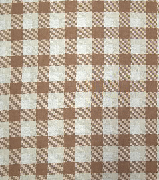 Light Tan Plaid on White Quilt Cotton Fabric by Keepsake Calico, , hi-res, image 2