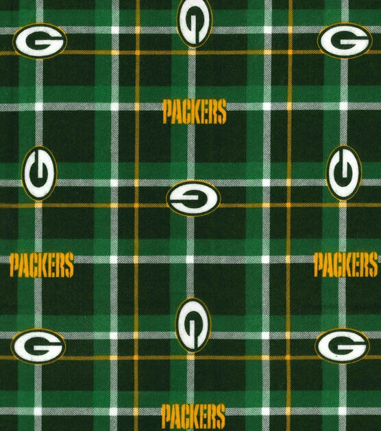 Fabric Traditions Green Bay Packers Flannel Fabric 42" Plaid