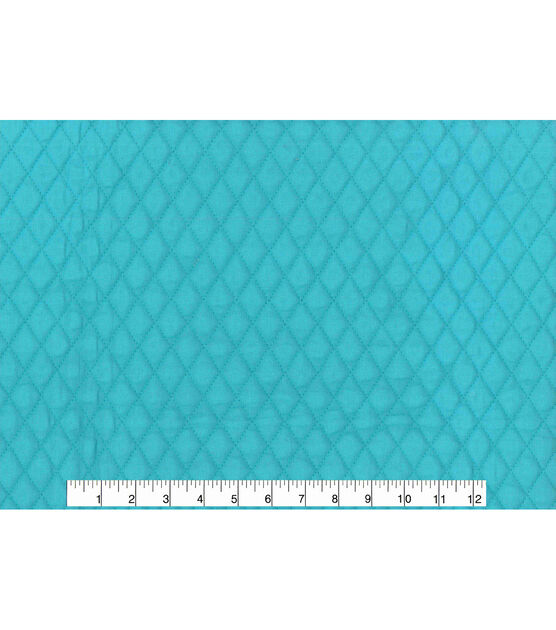 Teal Diamond Double Faced Quilted Fabric, , hi-res, image 2