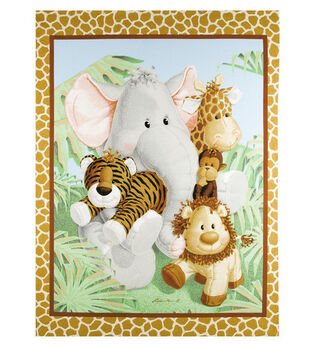 Nursery Fabric Find Baby For The Joann Nursery Cotton Fabric 44 Jungle Babies Panel