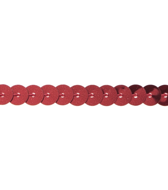Simplicity Sequin Apparel Trim 0.25'' Red