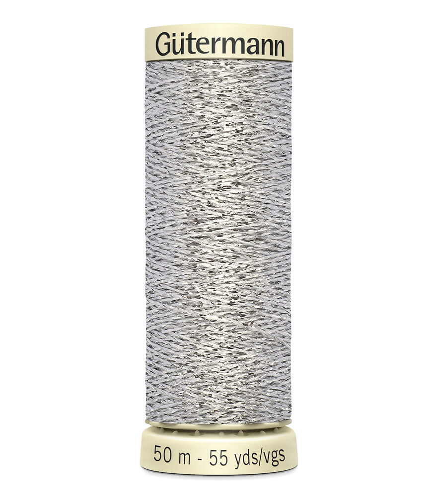 Gutermann Metal Thread, 41 Silver, swatch