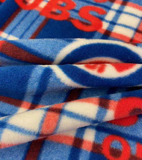 Fabric Traditions Chicago Cubs Fleece Fabric Plaid, , hi-res, image 3