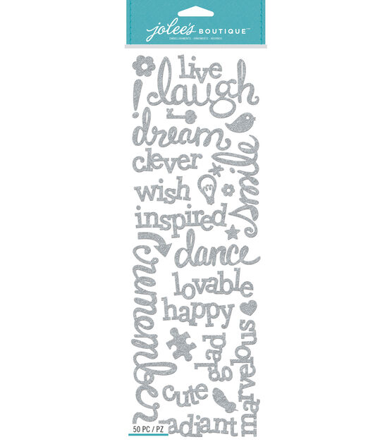 Jolee's Boutique Laugh And Love Glitter Stickers