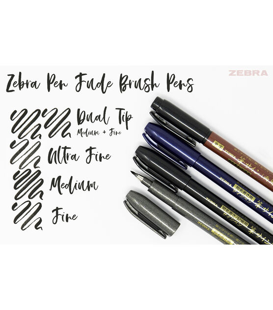 Zebra Zensations Brush Pen Medium Black, , hi-res, image 4