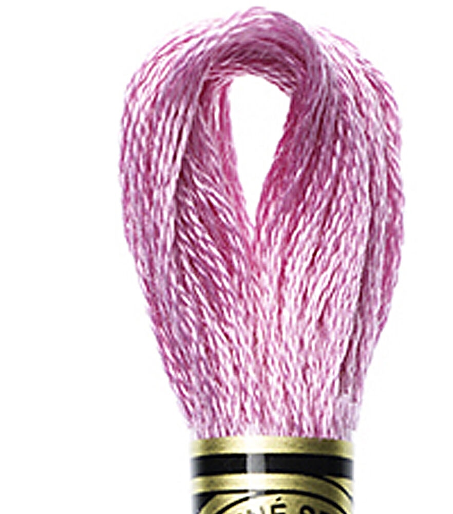 DMC 8.7yd Pink 6 Strand Cotton Embroidery Floss, 3608 Light Plum, swatch, image 46
