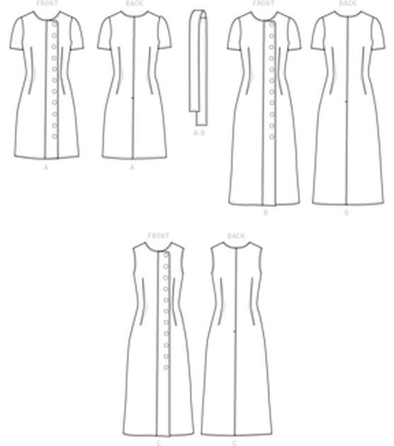 Butterick B6655 Size 14 to 22 Misses Petite Dress & Sash Sewing Pattern, , hi-res, image 5