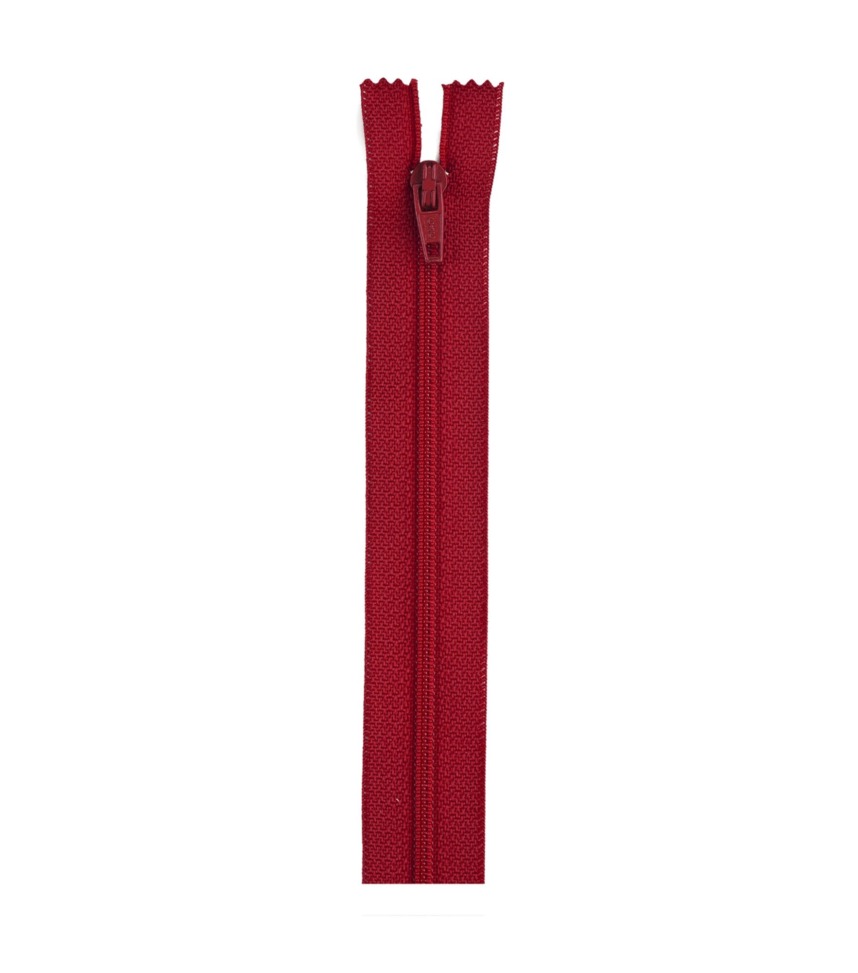 Coats & Clark Lightweight Separating Zipper 16", Red, hi-res