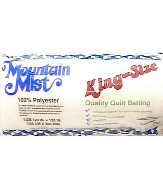 Mountain Mist Polyester Quilt Batting King Size 120X120