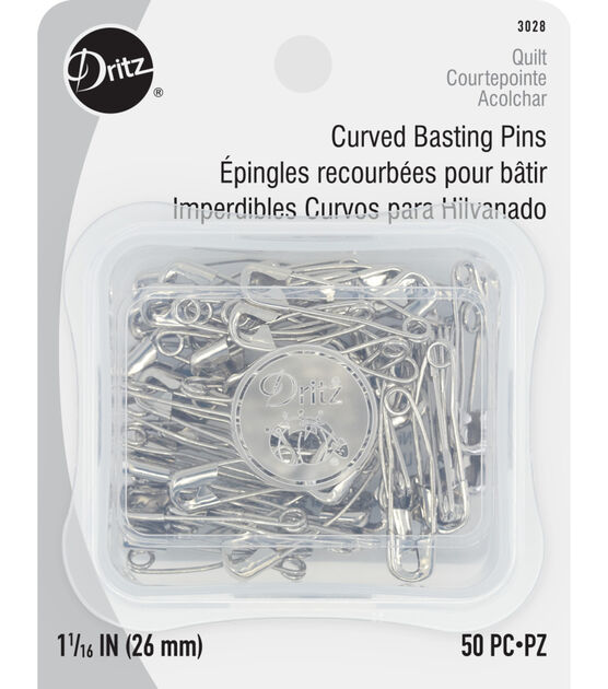 Dritz 1-1/16" Curved Basting Pins, 50 pc