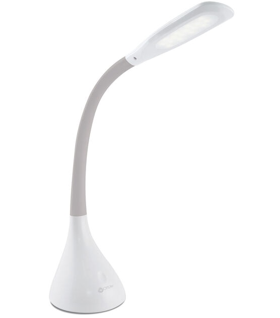OttLite 24" Adjustable White LED Desk Lamp With USB