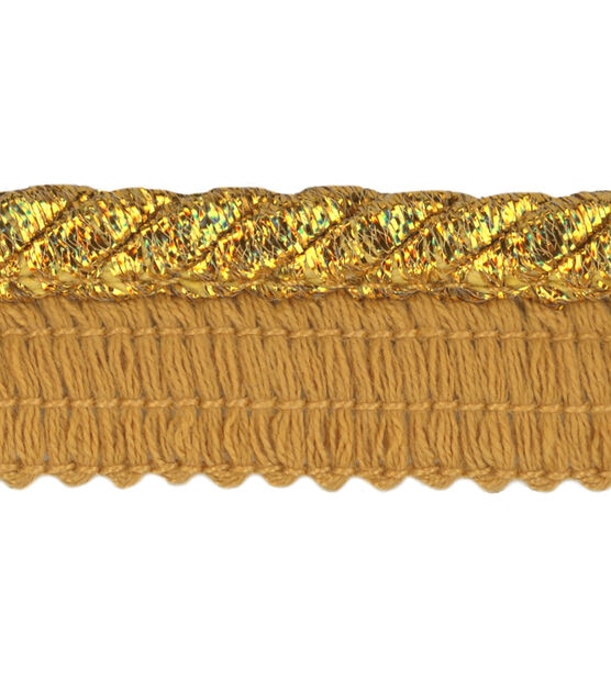Simplicity Metallic Twisted Trim with Lip Cord 0.25'' Gold