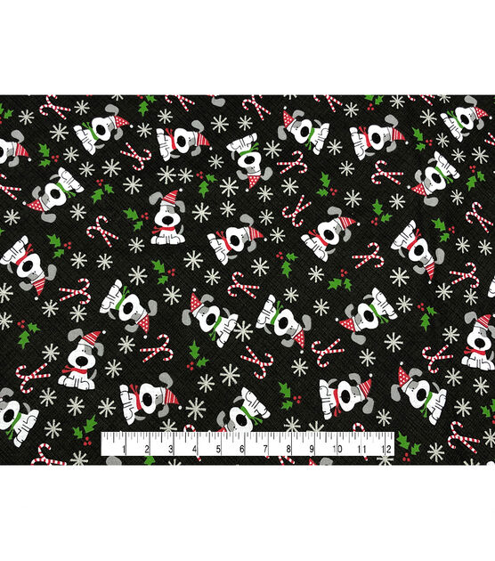 Snowflakes & Deer Christmas Glitter Cotton Fabric, , hi-res, image 13