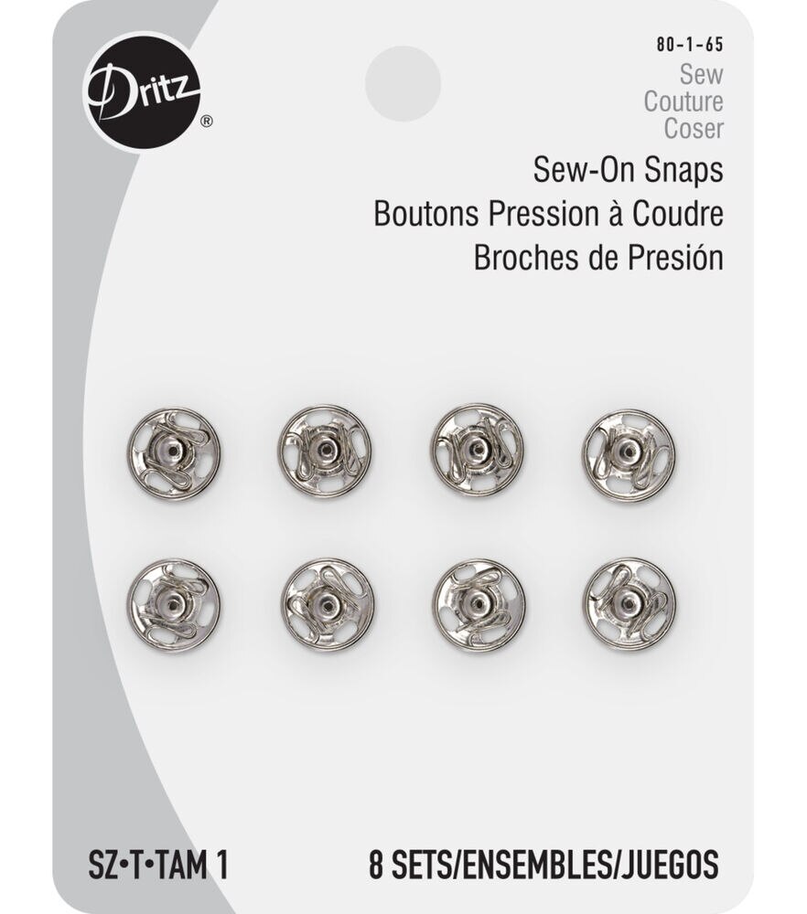 Sew-In Metal Snaps - Antique Silver – Bolt & Spool