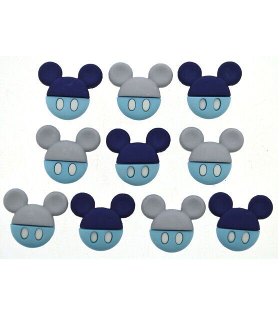 Dress It Up 10ct Disney Baby Mickey Mouse Head Shank Buttons
