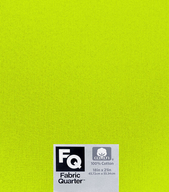 Lime 1 Piece Cotton Fabric Quarter, , hi-res, image 2