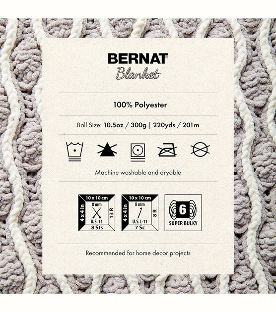 Bernat® Blanket Brights™ #6 Super Bulky Polyester Yarn, Bright Lime  10.5oz/300g, 220 Yards (4 Pack) 