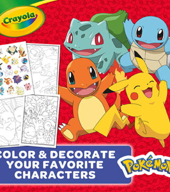 Crayola 96 Sheet Pokemon Coloring Book With Stickers, , hi-res, image 2