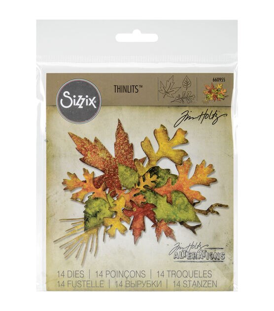 Sizzix Thinlits Dies 14 Pkg By Tim Holtz Fall Foliage