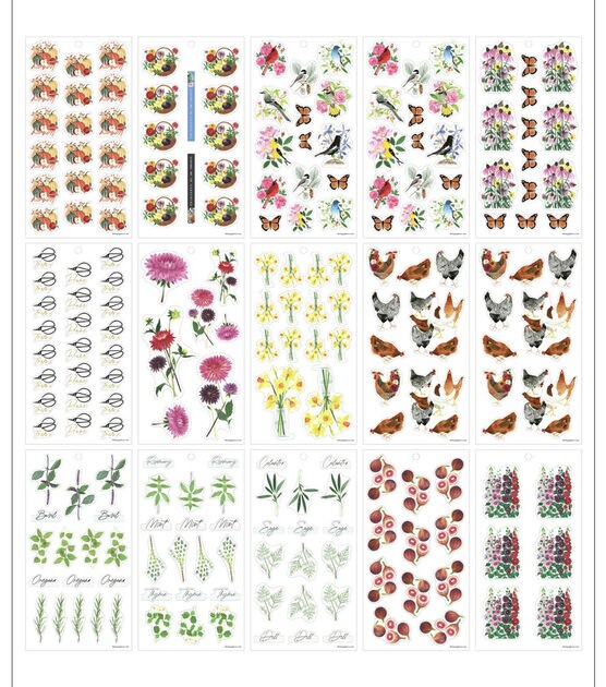 470pc Garden Flowers Happy Planner Sticker Pack, , hi-res, image 2