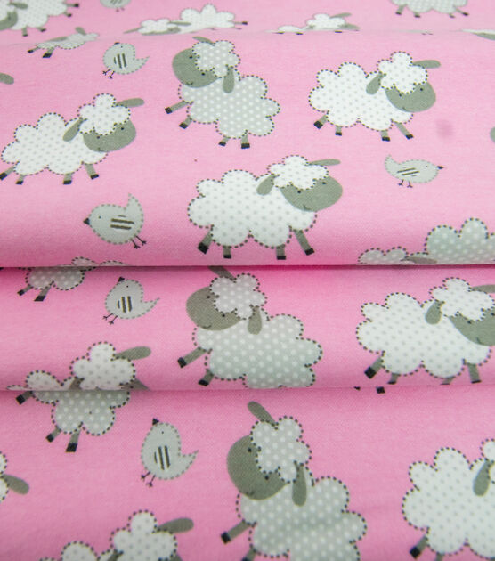 Pink Sheep Super Snuggle Flannel Fabric, , hi-res, image 4