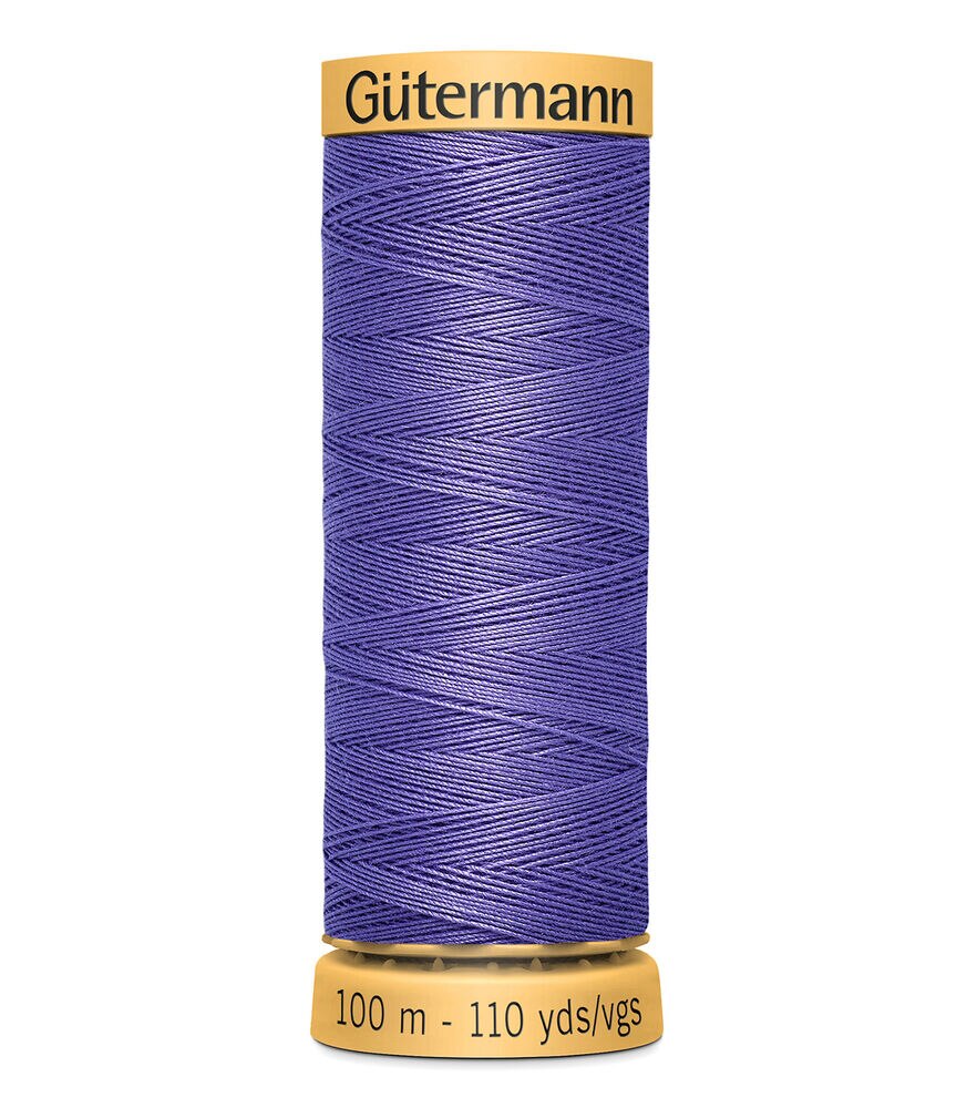 Gutermann 110yd Natural Cotton 85wt Thread, 6110 Purple, swatch