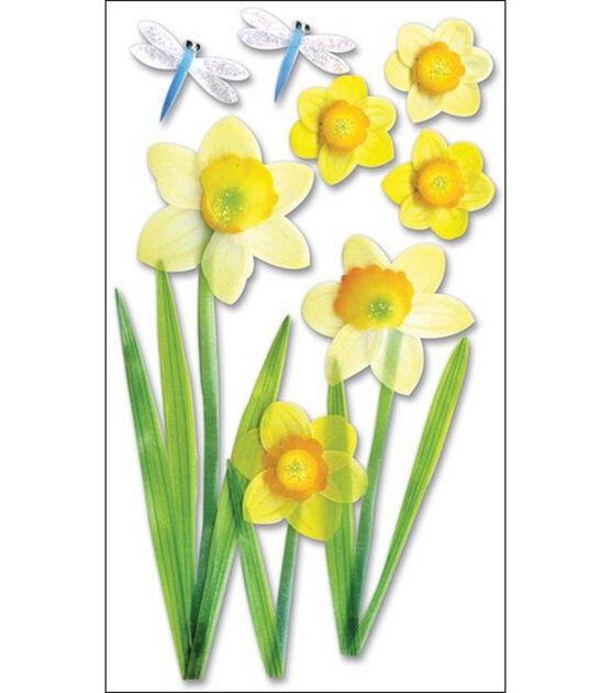 Vellum Layered Stickers Daffodils