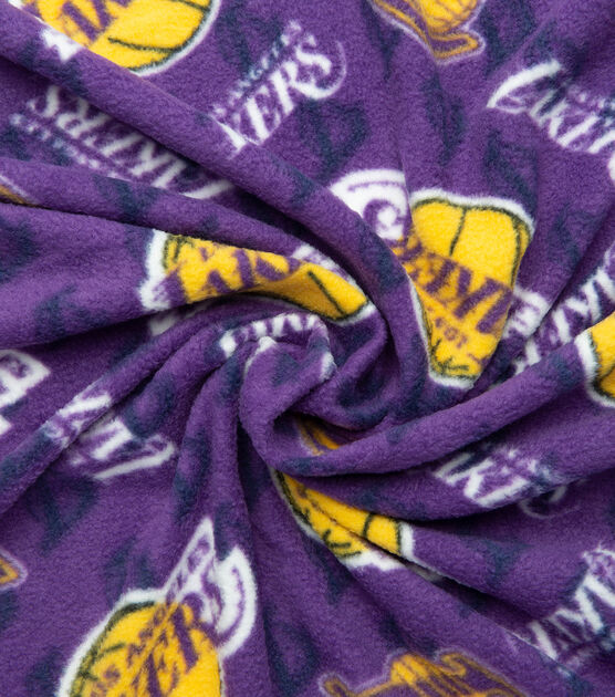 Los Angeles Lakers Fleece Fabric Logos on Purple, , hi-res, image 5