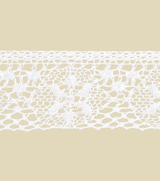 Lace Band 6 1/4 Wide Daisy Clusters Galloon Edge Stretch Lace Band
