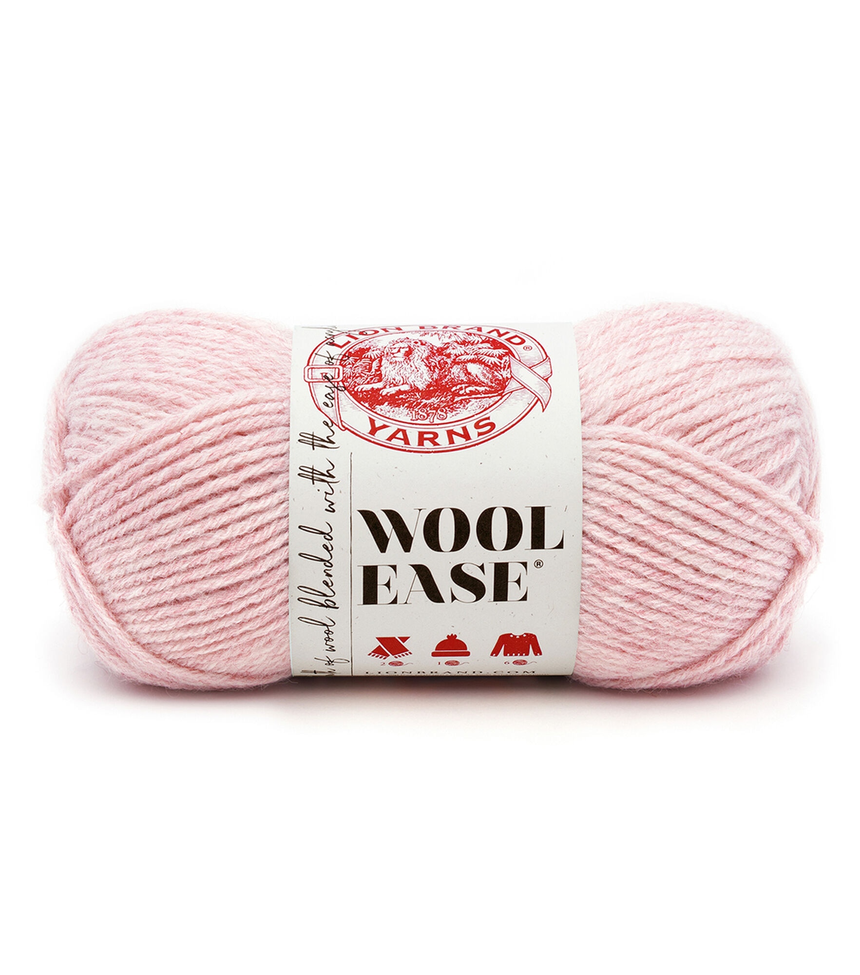 Lion Brand Wool Ease Worsted Yarn, Blush Heather, hi-res