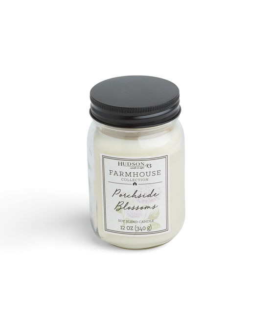 12oz Porchside Blossoms Scented Jar Candle by Hudson 43, , hi-res, image 4