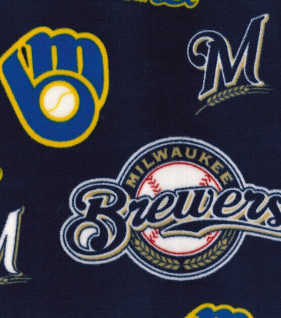 Fabric Traditions Milwaukee Brewers Fleece Fabric Cooperstown, , hi-res, image 2