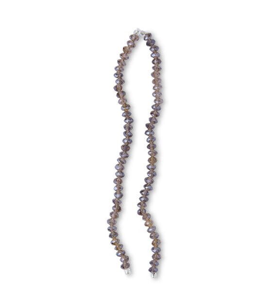 12" Smoke Crystalline Glass Strung Beads 2pk by hildie & jo, , hi-res, image 2